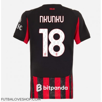 Dres AC Milan Christopher Nkunku #18 Domáci pre Ženy 2025-26 Krátky Rukáv Dres AC Milan Christopher Nkunku #18 Domáci pre Ženy 2025-26 Krátky Rukáv